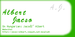 albert jacso business card