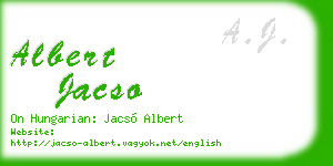 albert jacso business card
